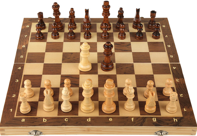 Magnetic Solid Wood Mini Folding Chessboard Small Magnetic Chess
