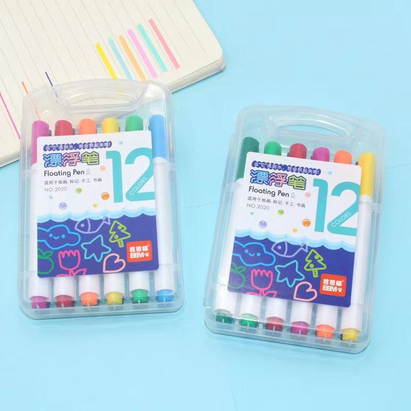 Children's Magic Water Floating Pen Large Capacity Erasable Color Watercolor Magnetic Levitation Pen