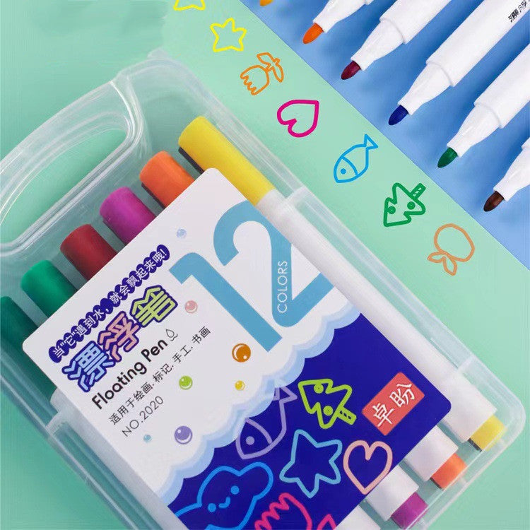 Children's Magic Water Floating Pen Large Capacity Erasable Color Watercolor Magnetic Levitation Pen