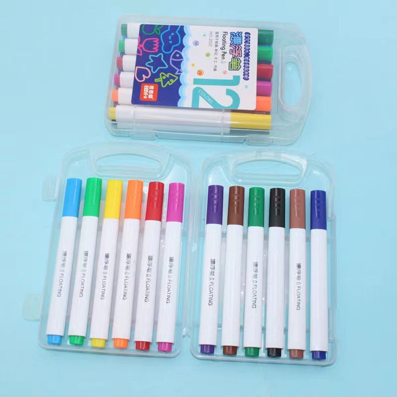 Children's Magic Water Floating Pen Large Capacity Erasable Color Watercolor Magnetic Levitation Pen