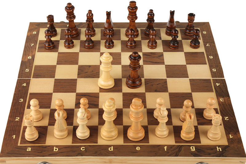 Magnetic Solid Wood Mini Folding Chessboard Small Magnetic Chess