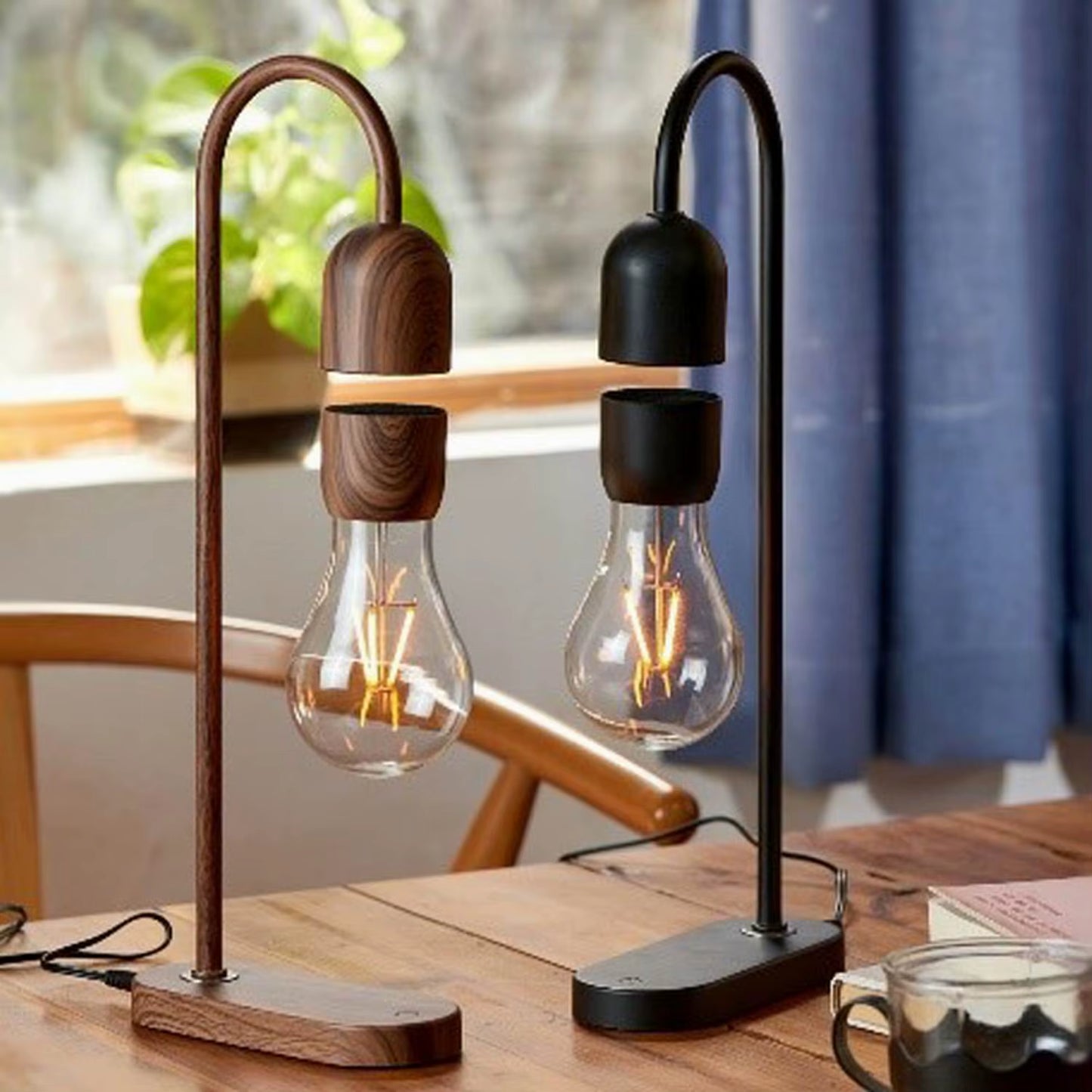 Levitating Table Lamp Floating Light Bulb Magnetic Levitating Light Bulb Floating Lamp Bedside Lamp for Bedroom Night Light