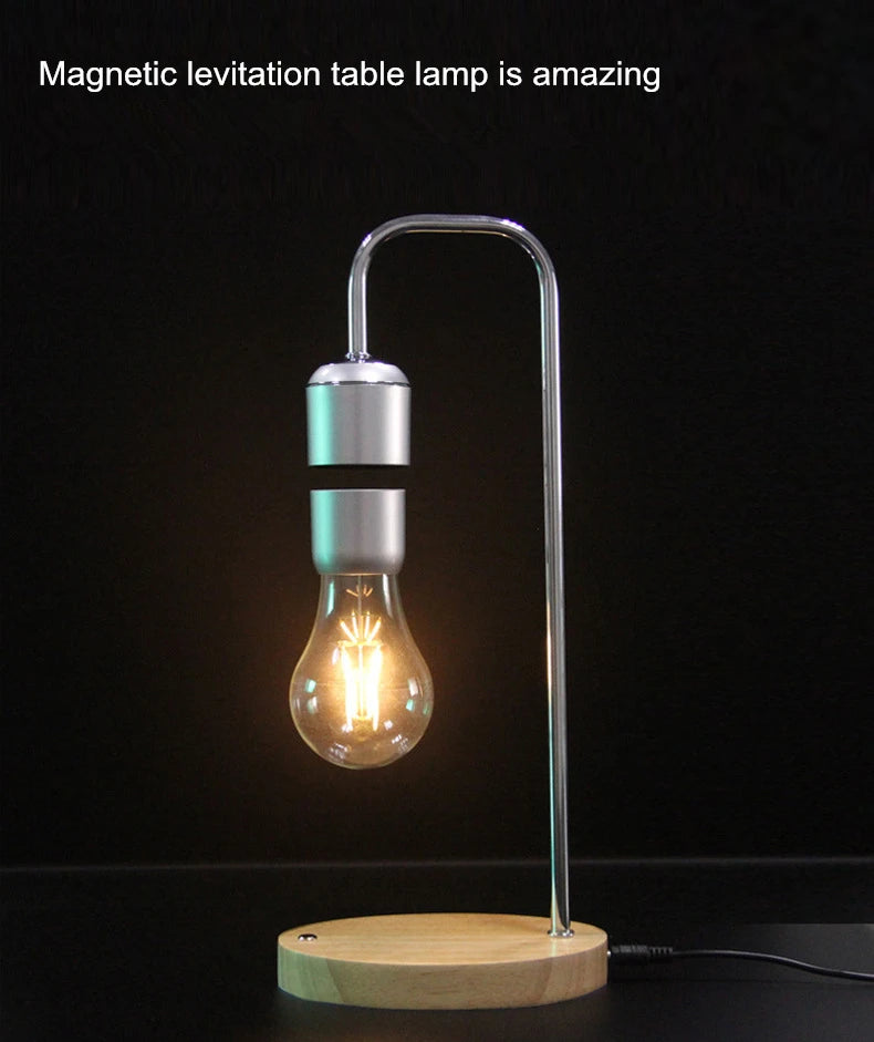 Magnetic Levitating Floating LED Night Light with Wireless Charger for Desk Lamp Home Room Office Decor Unique Mood Light Gift