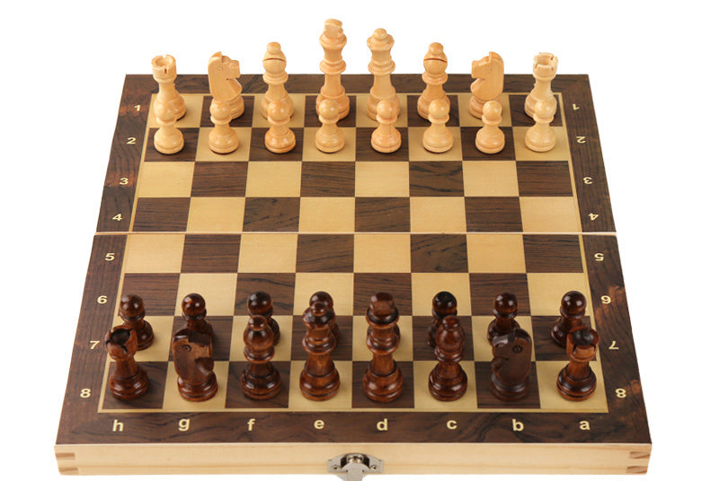 Magnetic Solid Wood Mini Folding Chessboard Small Magnetic Chess