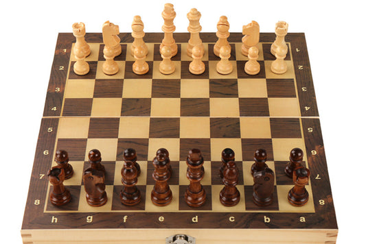 Magnetic Solid Wood Mini Folding Chessboard Small Magnetic Chess